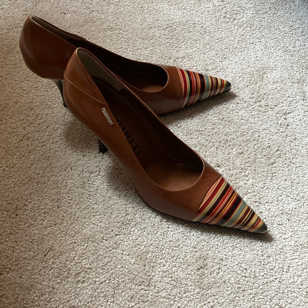 Stylish Brown and Multicolor Heels